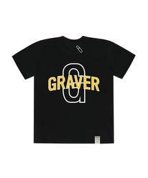 GRAVER ORDINARY（グレイバーオーディナリー）の「[UNISEX] G ARCH BIG LOGO WHITE CLIP SHORT SLEEVE T-SHIRT_BLACK（Tシャツ/カットソー）」