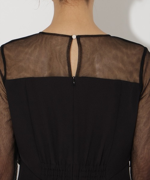 AND COUTURE(アンドクチュール)の「ボリュームフリルドレス(ドレス・レディース・ブラック/ライトグレー・FREE)」の6枚目の写真