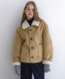 LAMINEZ（ラミネズ）の「ウェアラブルシアリングムートン - ベージュ（ムートンコート）」