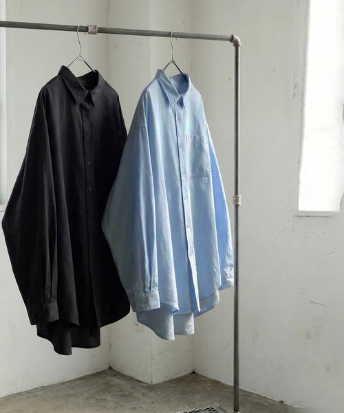 antiqua（アンティカ）の「綿100％  シャツ（シャツ/ブラウス・レディース・ブルー/ブラック・ONESIZE）」の11枚目の写真