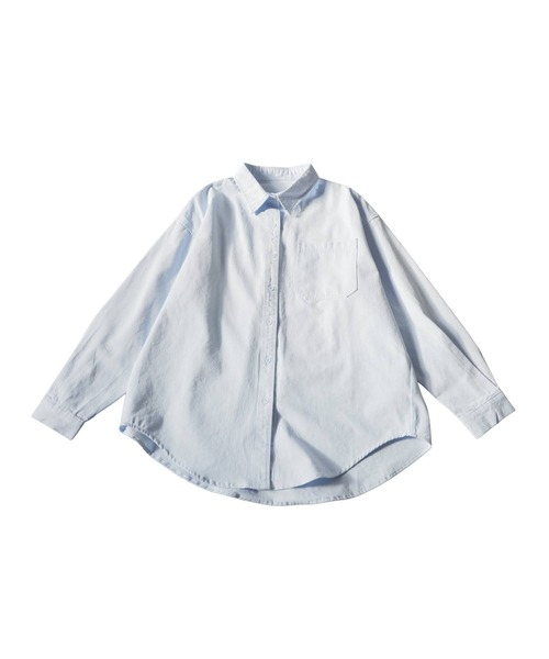 antiqua（アンティカ）の「綿100％  シャツ（シャツ/ブラウス・レディース・ブルー/ブラック・ONESIZE）」の13枚目の写真