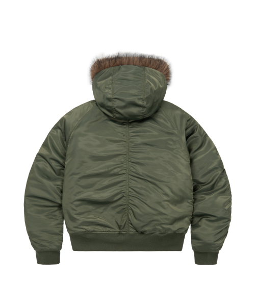 AAKAM(アーカム)の「Hooded Fur MA-1 Jacket (Khaki)(ブルゾン・レディース・その他・2/1)」の11枚目の写真
