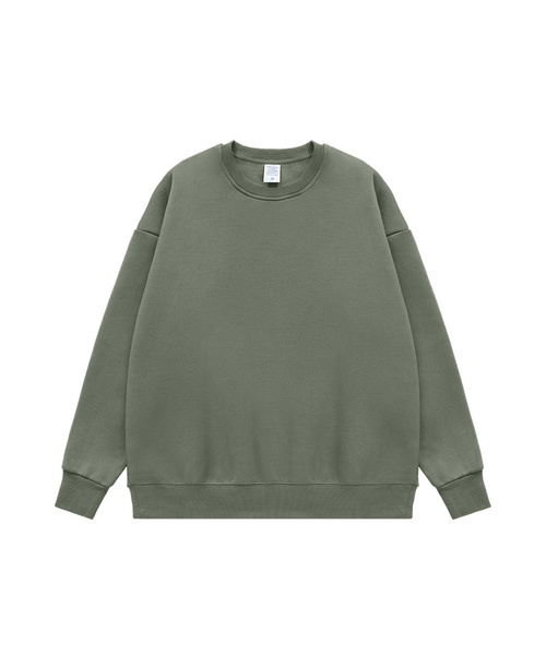 BUTTON SEOUL(ボタンソウル)の「エッセンシャルオーバーサイズクルーネック起毛ヘビースウェットシャツ(6 COLORS)(スウェット・メンズ・ブラック/カーキ/ダークパープル/チャコール/ホワイト/ライトグレー・MEDIUM/LARGE/X-LARGE)」の5枚目の写真