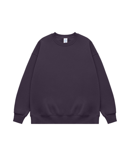 BUTTON SEOUL(ボタンソウル)の「エッセンシャルオーバーサイズクルーネック起毛ヘビースウェットシャツ(6 COLORS)(スウェット・メンズ・ブラック/カーキ/ダークパープル/チャコール/ホワイト/ライトグレー・MEDIUM/LARGE/X-LARGE)」の6枚目の写真