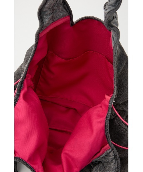 RODEO CROWNS WIDE BOWL（ロデオクラウンズワイドボウル）の「デニムフリルギャザーバッグ（トートバッグ・レディース・ブルー/ブラック・FREE）」の6枚目の写真