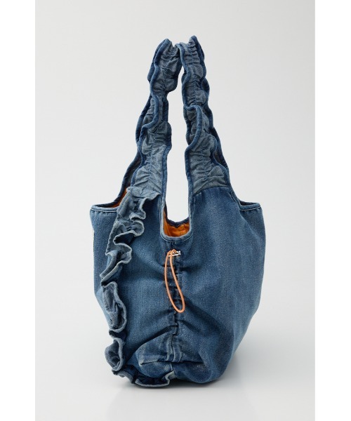 RODEO CROWNS WIDE BOWL（ロデオクラウンズワイドボウル）の「デニムフリルギャザーバッグ（トートバッグ・レディース・ブルー/ブラック・FREE）」の10枚目の写真