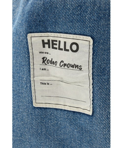 RODEO CROWNS WIDE BOWL（ロデオクラウンズワイドボウル）の「デニムフリルギャザーバッグ（トートバッグ・レディース・ブルー/ブラック・FREE）」の12枚目の写真