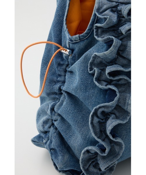 RODEO CROWNS WIDE BOWL（ロデオクラウンズワイドボウル）の「デニムフリルギャザーバッグ（トートバッグ・レディース・ブルー/ブラック・FREE）」の13枚目の写真