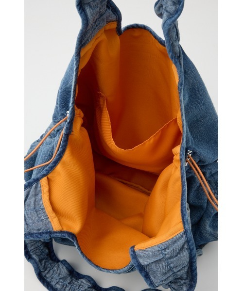 RODEO CROWNS WIDE BOWL（ロデオクラウンズワイドボウル）の「デニムフリルギャザーバッグ（トートバッグ・レディース・ブルー/ブラック・FREE）」の14枚目の写真