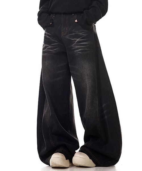 JOHNNY WOLF(ジョニーウルフ)の「KAINE ワイドバギー バレル デニムパンツ(デニムパンツ・メンズ・ブルー/ブラック・L/M/S)」の5枚目の写真