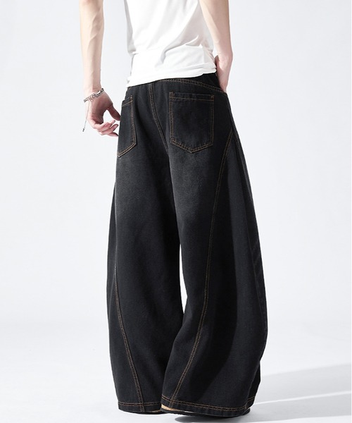 JOHNNY WOLF(ジョニーウルフ)の「KAINE ワイドバギー バレル デニムパンツ(デニムパンツ・メンズ・ブルー/ブラック・L/M/S)」の8枚目の写真