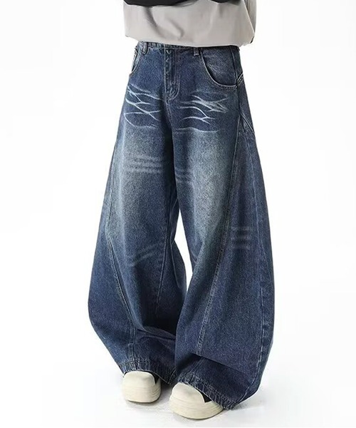 JOHNNY WOLF(ジョニーウルフ)の「KAINE ワイドバギー バレル デニムパンツ(デニムパンツ・メンズ・ブルー/ブラック・L/M/S)」の16枚目の写真