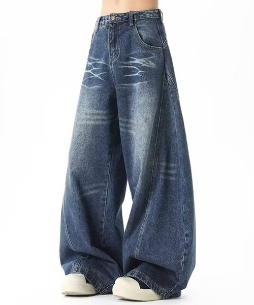 JOHNNY WOLF(ジョニーウルフ)の「KAINE ワイドバギー バレル デニムパンツ(デニムパンツ・メンズ・ブルー/ブラック・L/M/S)」の18枚目の写真