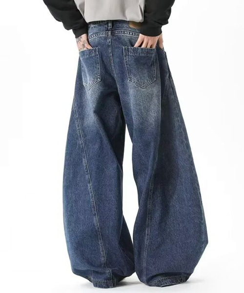 JOHNNY WOLF(ジョニーウルフ)の「KAINE ワイドバギー バレル デニムパンツ(デニムパンツ・メンズ・ブルー/ブラック・L/M/S)」の19枚目の写真