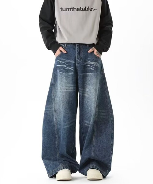 JOHNNY WOLF(ジョニーウルフ)の「KAINE ワイドバギー バレル デニムパンツ(デニムパンツ・メンズ・ブルー/ブラック・L/M/S)」の20枚目の写真