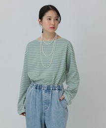 LEPSIM | 細ピッチボーダーロンT　634629(Tシャツ/カットソー)
