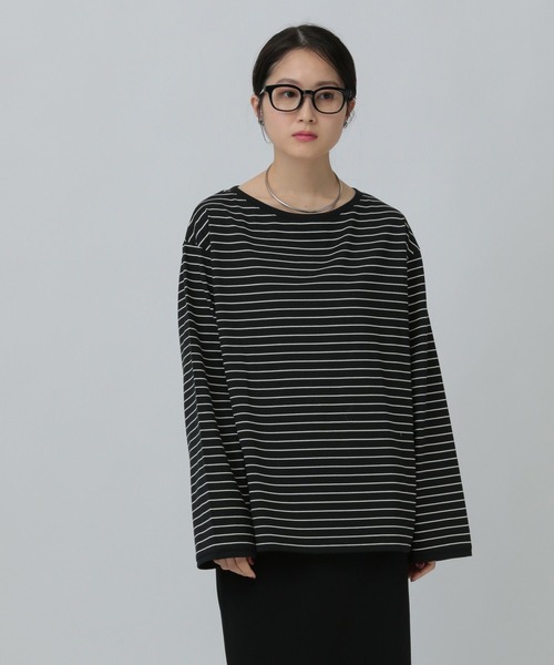 LEPSIM(レプシィム)の「細ピッチボーダーロンT 634629(Tシャツ/カットソー・レディース・グリーン/ブラック/オフホワイト・FREE)」の22枚目の写真