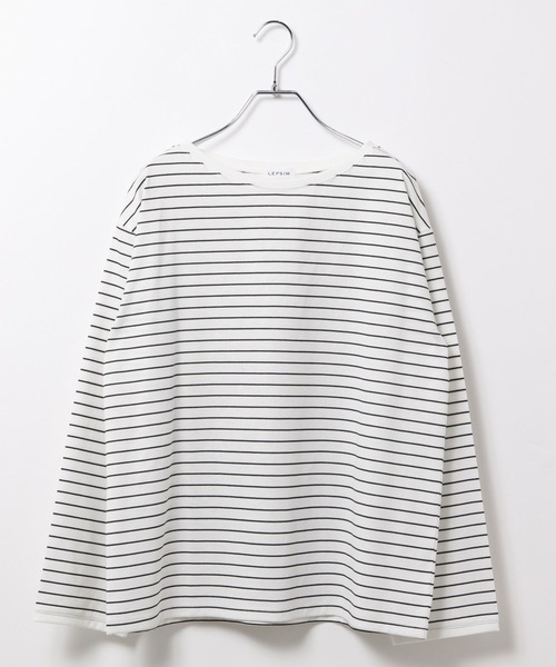 LEPSIM(レプシィム)の「細ピッチボーダーロンT 634629(Tシャツ/カットソー・レディース・グリーン/ブラック/オフホワイト・FREE)」の19枚目の写真