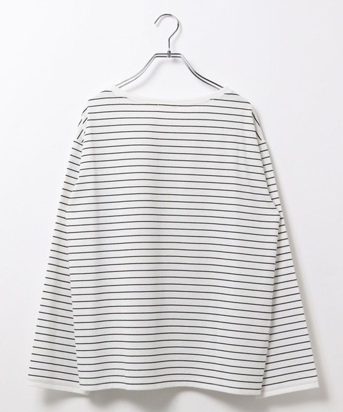 LEPSIM(レプシィム)の「細ピッチボーダーロンT 634629(Tシャツ/カットソー・レディース・グリーン/ブラック/オフホワイト・FREE)」の8枚目の写真