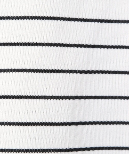 LEPSIM(レプシィム)の「細ピッチボーダーロンT 634629(Tシャツ/カットソー・レディース・グリーン/ブラック/オフホワイト・FREE)」の5枚目の写真