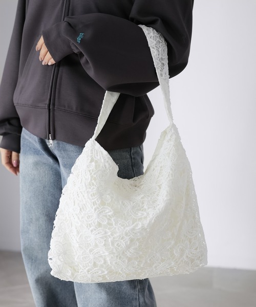 Riberry（リベリー）の「レーストートバッグ（トートバッグ・レディース・オフホワイト・FREE）」の4枚目の写真