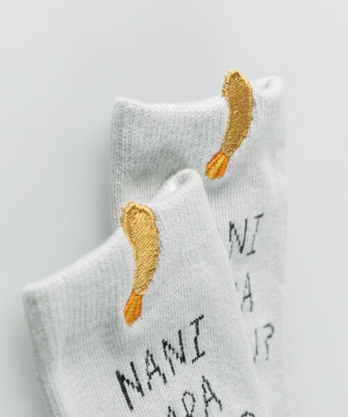BRANSHES(ブランシェス)の「おこさまランチソックス(ソックス/靴下・キッズ・オフホワイト/オレンジ/グレー・19-21㎝/16-18㎝/13-15㎝)」の4枚目の写真
