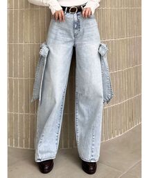 dazzlin | リボンバレルデニムパンツ(デニムパンツ)