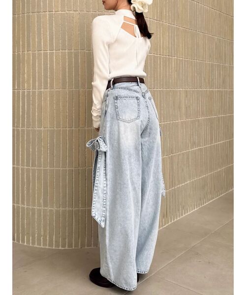 dazzlin（ダズリン）の「リボンバレルデニムパンツ（デニムパンツ・レディース・インディゴブルー/ライトブルー・MEDIUM/SMALL）」の11枚目の写真