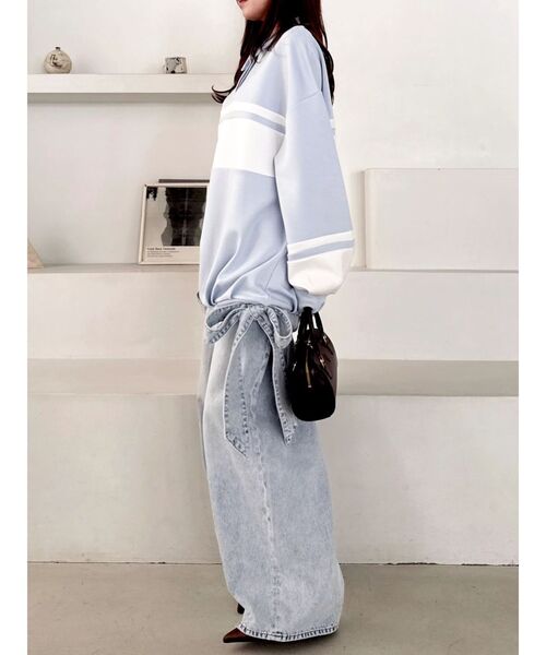 dazzlin（ダズリン）の「リボンバレルデニムパンツ（デニムパンツ・レディース・インディゴブルー/ライトブルー・MEDIUM/SMALL）」の18枚目の写真