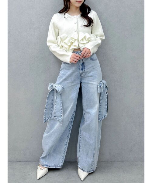 dazzlin（ダズリン）の「リボンバレルデニムパンツ（デニムパンツ・レディース・インディゴブルー/ライトブルー・MEDIUM/SMALL）」の22枚目の写真