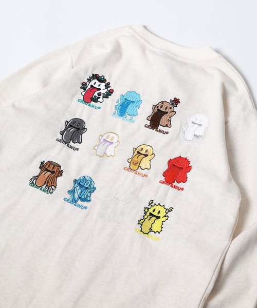 GRAF&WU(グラフアンドユー)の「GRAF&WU-12BOOGHOST/グラフ&ウー12ベロゴースト LS/TEE 長袖 ※五行起源バージョン(Tシャツ/カットソー・メンズ・ダークグレー/オートミール・L/M/XL)」の1枚目の写真