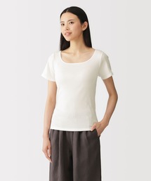 無印良品 | 婦人　なめらかリブブラ半袖Ｔシャツ(インナーウェア/肌着)