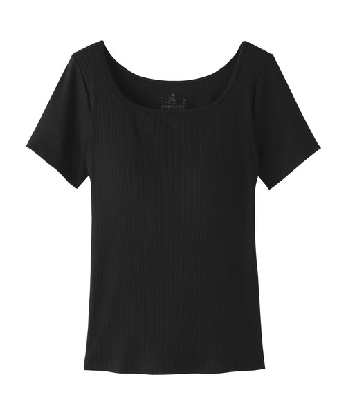 無印良品（ムジルシリョウヒン）の「婦人　なめらかリブブラ半袖Ｔシャツ（インナーウェア/肌着・レディース・ライトブルー/ブラック/オフホワイト・M/S/XL/L）」の16枚目の写真