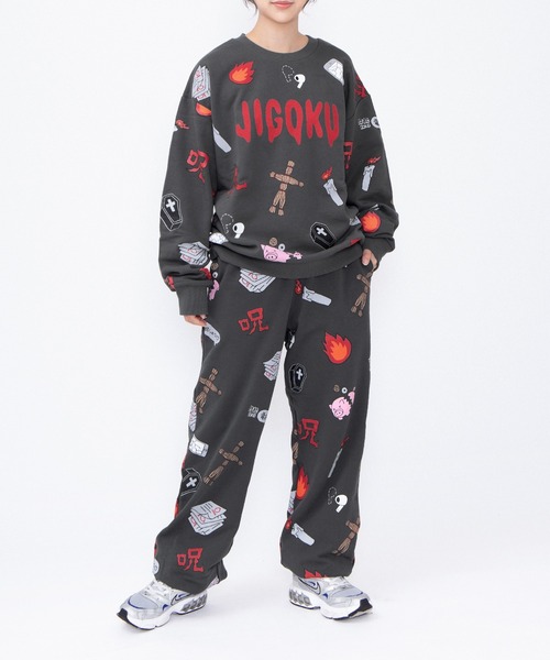 PUNYUS（プニュズ）の「【新サイズ】天国と地獄総柄スウェット（スウェット・レディース・ホワイト/スミクロ・2/1/3/4/5）」の9枚目の写真