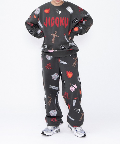 PUNYUS（プニュズ）の「【新サイズ】天国と地獄総柄スウェット（スウェット・レディース・ホワイト/スミクロ・2/1/3/4/5）」の11枚目の写真