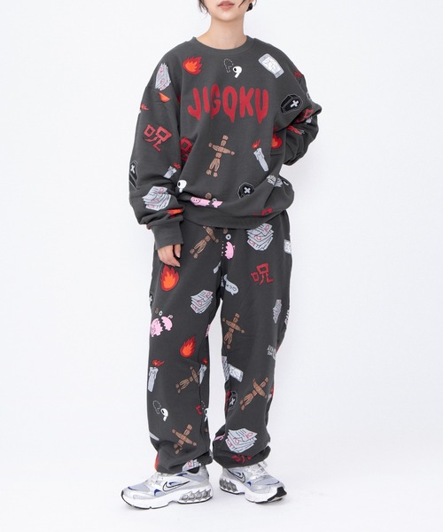 PUNYUS（プニュズ）の「【新サイズ】天国と地獄総柄スウェット（スウェット・レディース・ホワイト/スミクロ・2/1/3/4/5）」の15枚目の写真