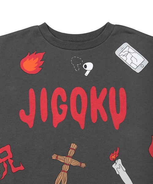 PUNYUS（プニュズ）の「【新サイズ】天国と地獄総柄スウェット（スウェット・レディース・ホワイト/スミクロ・2/1/3/4/5）」の19枚目の写真