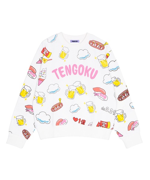 PUNYUS（プニュズ）の「【新サイズ】天国と地獄総柄スウェット（スウェット・レディース・ホワイト/スミクロ・2/1/3/4/5）」の22枚目の写真