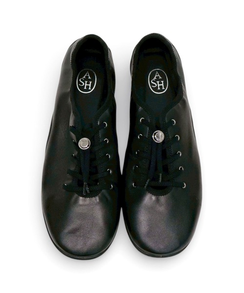 ASH（アッシュ）の「ASH/アッシュ【MINA BIS】レザーフラットシューズ ソフトレザー スリッポン ゴム紐 1.5cmヒール（スリッポン・レディース・ブラック・37/38/39）」の7枚目の写真