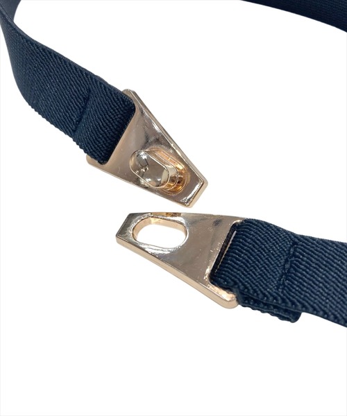 WILLSELECTION（ウィルセレクション）の「ゴールドバックルゴムベルト（ベルト・レディース・ブラック/オフホワイト・FREE）」の8枚目の写真