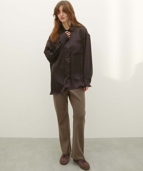 LA PEAU DE GEM】flare knit pants/フレアニットパンツ(その他パンツ LA PEAU DE GEM】flare knit pants/フレアニットパンツ(その他パンツ