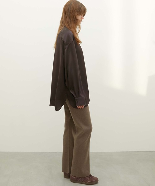 LA PEAU DE GEM】flare knit pants/フレアニットパンツ（その他パンツ