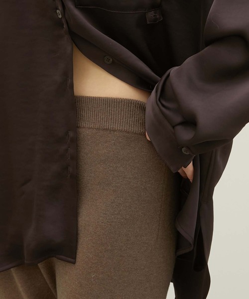 LA PEAU DE GEM】flare knit pants/フレアニットパンツ（その他パンツ