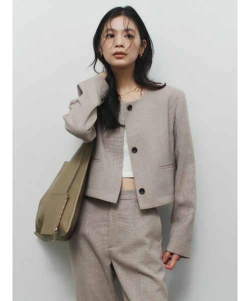 anuans（アニュアンス）の「レザーラージショルダーバッグ（ショルダーバッグ・レディース・ブラック/ベージュ/ブラウン・FREE）」の8枚目の写真