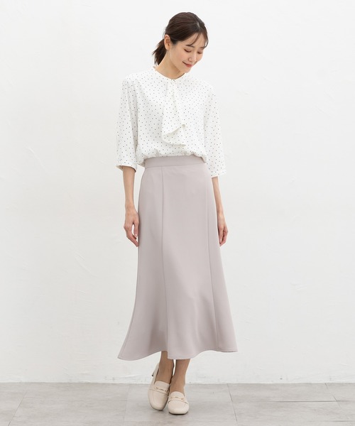 Honeys（ハニーズ）の「６分袖ボウタイブラウス（シャツ/ブラウス・レディース・ホワイト/ホワイト系その他/ブラック系その他/ライトブルー/ライトグレー・M/3L/S/LL/L）」の15枚目の写真