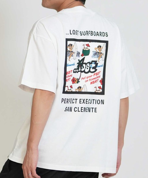 lost(ロスト)の「lost/ロスト メンズ 半袖 Tシャツ MEYHEM FINE CURVES TEE LM6S-2109(Tシャツ/カットソー・メンズ・ブラック/ホワイト/パープル・XL/L/M)」の1枚目の写真