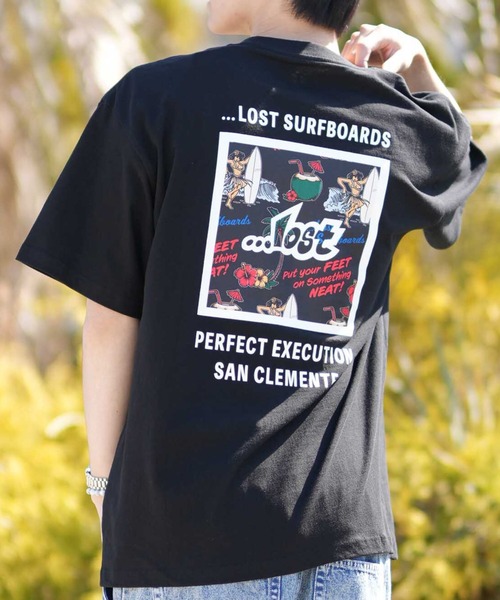 lost(ロスト)の「lost/ロスト メンズ 半袖 Tシャツ MEYHEM FINE CURVES TEE LM6S-2109(Tシャツ/カットソー・メンズ・ブラック/ホワイト/パープル・XL/L/M)」の2枚目の写真