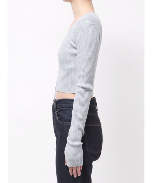 EMODA（エモダ）の「フロントレースアップフィットニット（ニット/セーター・レディース・ホワイト/グレー/ネイビー・FREE）」の20枚目の写真