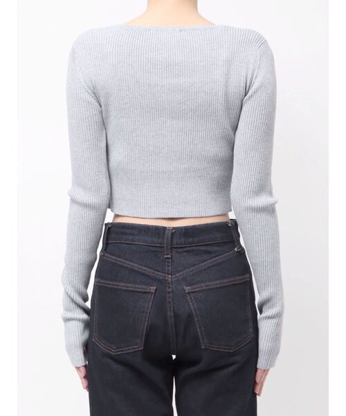 EMODA（エモダ）の「フロントレースアップフィットニット（ニット/セーター・レディース・ホワイト/グレー/ネイビー・FREE）」の21枚目の写真