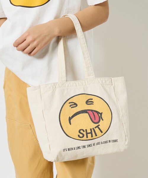 JACKSON MATISSE(ジャクソンマティス)の「【HANDTEX×Masayoshi Watanabe /ハンドテックス/ ハンドテックス 】SMILE BAG/スマイルトートバッグ(トートバッグ・メンズ・ホワイト系その他・フリー)」の1枚目の写真